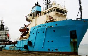 “Traveler” and “Pacer” were not involved in any towing of any oil exploration rig in the Islands in 2015. “At the time the two vessels were anchored in Brazil”