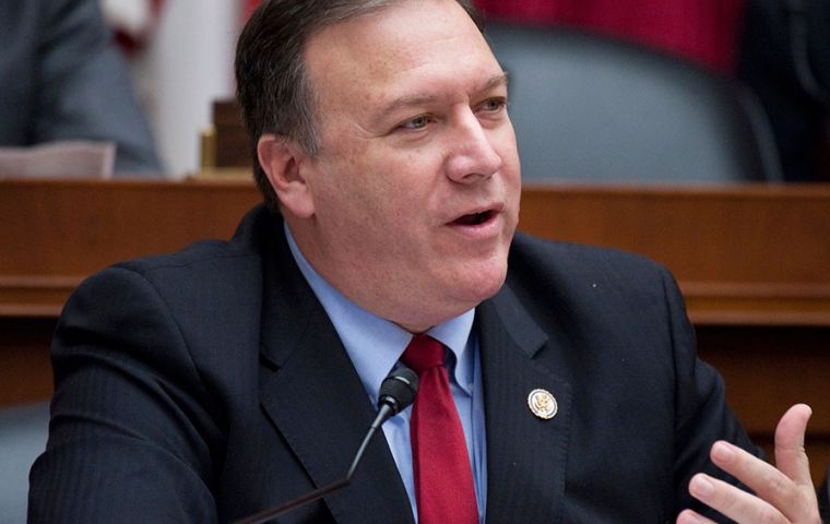 Pompeo's comment was in reply to Senator Rubio who asked  threats posed by “groups armed by the regime of Nicolas Maduro to defend him from the protests.”