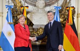 “Germany is seeking allies for the issues that matter to us, just as other countries are seeking allies,” she added later at a news conference alongside Macri.