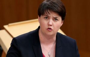 The leader of the Scottish Conservatives, Ruth Davidson, tweeted a link to a speech she had made about same-sex marriage - something the DUP opposes. 