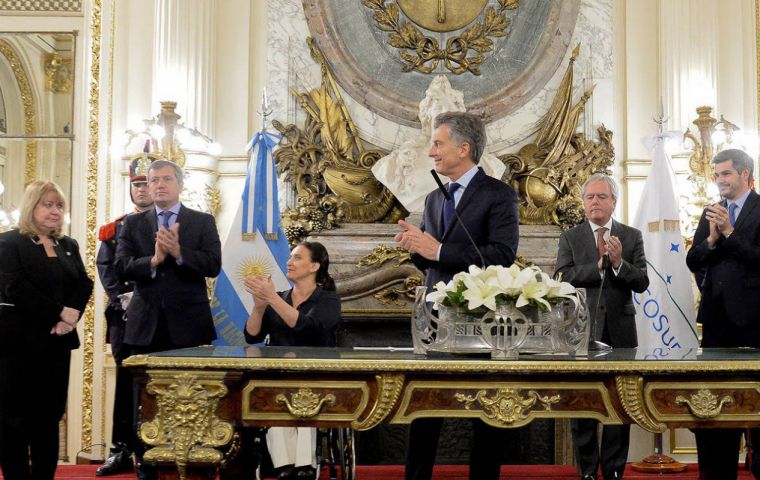 Macri praised Faurie's diplomatic career and the support he received from his colleagues when he was chosen