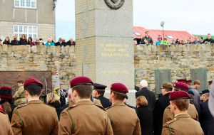 Members of the British Army Parachute Regiment (The Paras) were present for this year’s commemorations.