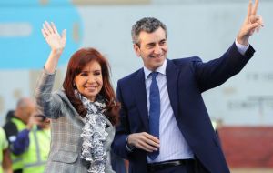 Cristina Fernandez and Florencio Randazzo in happier days when they were on the same team