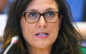 “I firmly believe that we can reach a balanced and mutually beneficial agreement...,” Malmström said.