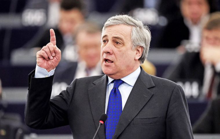 EU Parliament President Antonio Tajani rebuked Mr. Juncker and asked for “a more respectful attitude”