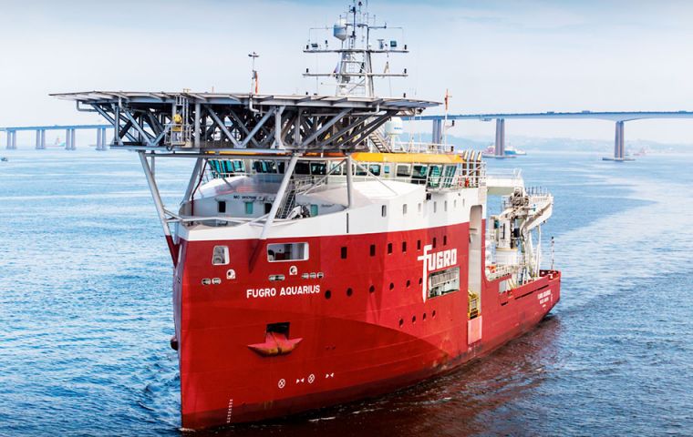  Built specifically for the Brazilian market by Wilson Sons shipyard in São Paulo,  Fugro Aquarius is an 83-m, DP-2 ROV support vessel.