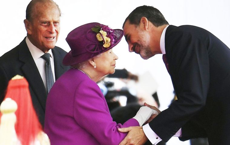 This is the first state visit by a Spanish monarch since King Juan Carlos toured Britain in 1986 when he raised the controversial issue of Gibraltar 