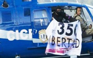 Two weeks ago, Perez hijacked a police helicopter flying over Caracas' center and fired shots at and lobbed grenades on the Interior Ministry and the Supreme Court