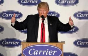 Trump said in an April 2016 speech,“If I were in office right now, Carrier would not be leaving Indiana,” they were ebullient. 