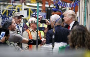 In November before inauguration Trump announced that he and Vice-President elect Mike Pence, had worked a deal for Carrier to keep 1,100 jobs in Indiana 