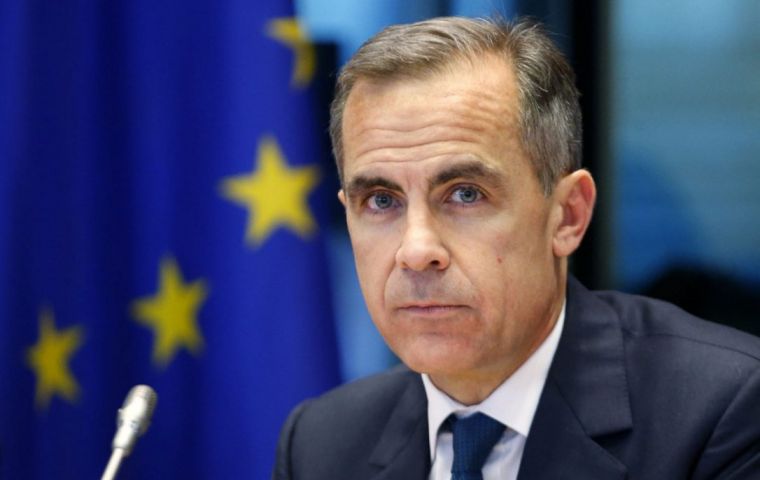  ”It's evident...that uncertainties about the eventual relationship (with EU) are weighing on the decisions of some businesses”, said Mark Carney 