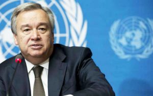 Mr. Guterres' spokesman said UN is closely following events in the country and is convinced the crisis requires a political solution based on dialogue and compromise. 
