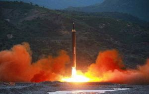 Abe said the missile was an unprecedented, serious and grave threat to Japan. The Japanese prime minister said he would ask UN to up the pressure on Pyongyang.