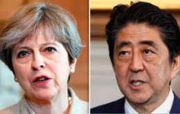 Mrs. May is set to reiterate support for Japan and tell premier Shinzo Abe that she is “outraged” by Pyongyang's firing of the missile.