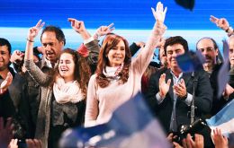 The ex president running for a Senate seat next October obtained 3.229.194 (34.27%) votes of the 9.5 million cast in the province of Buenos Aires.