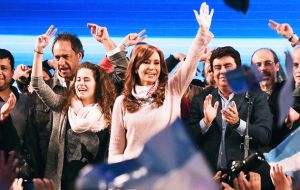 The ex president running for a Senate seat next October obtained 3.229.194 (34.27%) votes of the 9.5 million cast in the province of Buenos Aires.