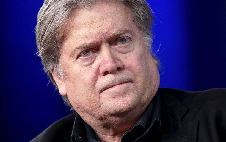 Bannon rates Comey's ousting as a presidential error even more egregious than Bill Clinton's liaison with Monica Lewinsky or Ronald Reagan's Iran-contra affair