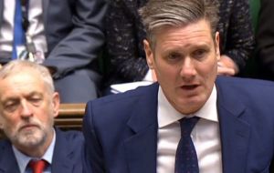 Shadow Brexit secretary Keir Starmer said the Bill was a “naked power grab” by the government, adding “this is a deeply disappointing result”.