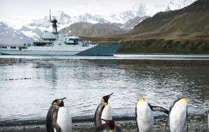 The Falklands Patrol Vessel was commissioned on July 5, 2007 and arrived on September 21. She has been on duty in the Islands during the last ten years (Pic RN)