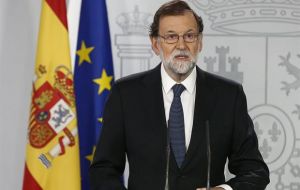 On Monday president Rajoy will hold talks with Spanish parties to discuss a response to the biggest political crisis Spain has seen in decades