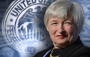 “We feel the economy is performing well and we have confidence in the outlook,” Janet Yellen said. Fed officials are predicting economic growth of 2.4% in 2017