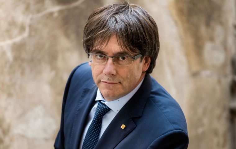 Puigdemont’s speech on Saturday was seen as a veiled threat of formalizing an ambiguous declaration of independence earlier this month