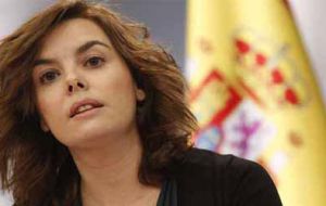 Deputy Prime Minister Soraya Sáenz de Santamaría said that Article 155 was not “as some people have said, the start of new political centralization”