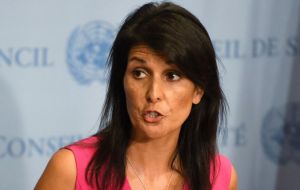 U.S. Ambassador Nikki Haley said ”the fact that the (Venezuelan) government would go so far as to try and get people not to show up to a meeting is guilt”