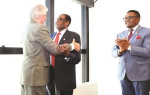 One of Mugabe's last overseas trip was to Uruguay, where he was warmly received by President Tabare Vazquez as part of a WHO conference in Montevideo