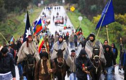  The police said the clash came after some Mapuche fled into the mountains following their eviction from national park land near Bariloche.