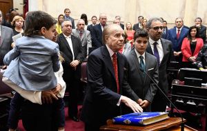 Ex president Carlos Menem was reelected for his birth province of La Rioja and inaugurated on Wednesday his third consecutive six year mandate