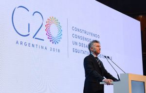 “We are going to put at the center of the G20 the aspirations and concerns of the developing region, which is keen for new opportunities,” Macri said