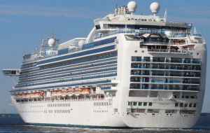 In terms of large ship visits, Emerald Princess (capacity 3,114), is due to arrive in Stanley on December 28.