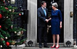 Mr Rajoy met Mrs May in Downing Street after the Prime Minister failed to clinch a deal on Monday to open talks on post-Brexit free trade with the EU. 