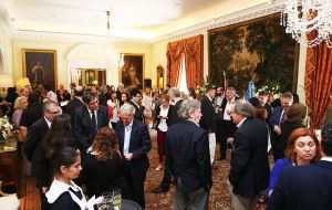 The reception at the British Residence