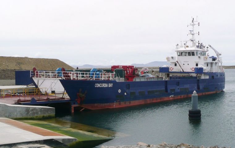 Concordia Bay will be held in dry dock in Punta Arenas during December so that essential works can be carried out to resolve existing technical issues.