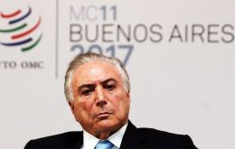 Brazil's Temer said an announcement on the Mercosur/EU framework political deal might have to wait until Dec. 21, when bloc’s presidents meet in Brasilia.