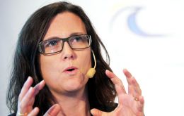 EU Trade Commissioner Malmstrom said China’s industry subsidies, including for aluminum and steel, were flooding global markets and hurting European workers