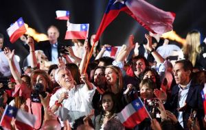 The results prompted Piñera supporters to celebrate in streets nationwide waving flags and holding banners, while others beeped car horns