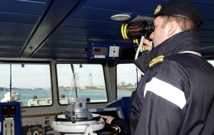 Under a new ship-building program, £350 million is being spent on five powerful fishery-protection vessels, one of which will be used in the Falklands. 