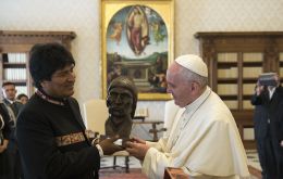 According to the Vatican the pope and Morales spoke about “various themes of common interest,” and there was no mention of the ongoing dispute