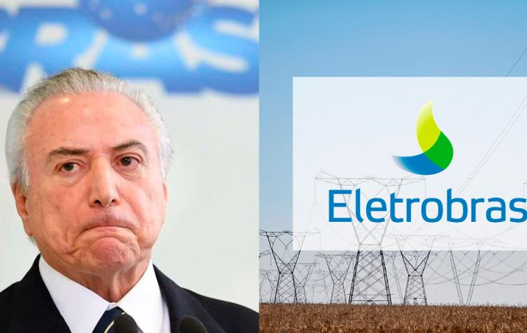The provisional measure, kick starting the formal process of selling the state’s controlling 67% stake in the utility giant, comes as Temer tries to fix the budget