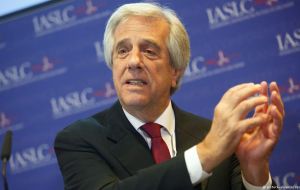 President Tabare Vazquez tried to defend Sendic but also admitted that if accusations were true he should resign 
