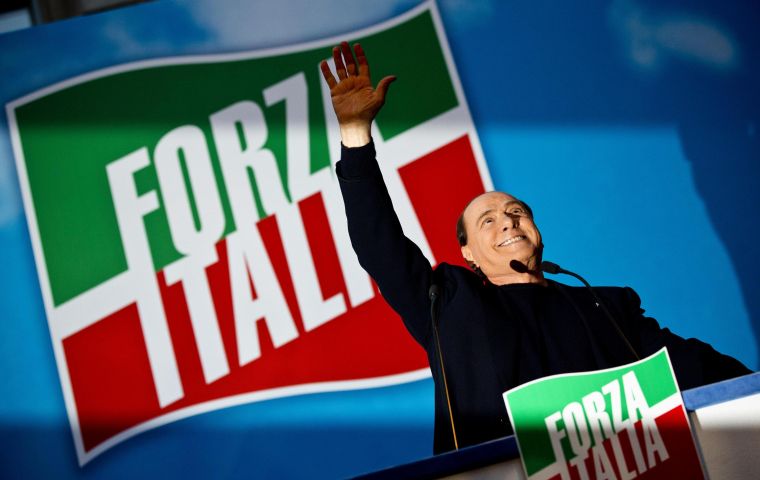 Currently the largest number of seats looks set to be taken by an alliance centered on Silvio Berlusconi's Forza Italia.