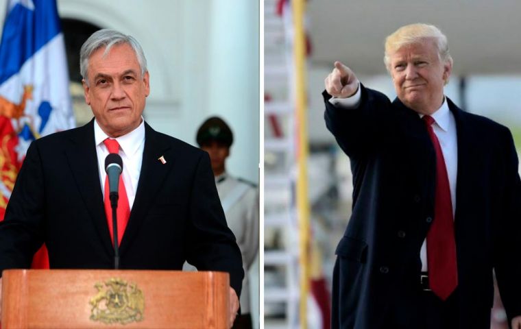 The two leaders addressed international issues, with a particular interest of events in Venezuela.   Piñera has been a strong critic of Venezuela's Nicolas Maduro