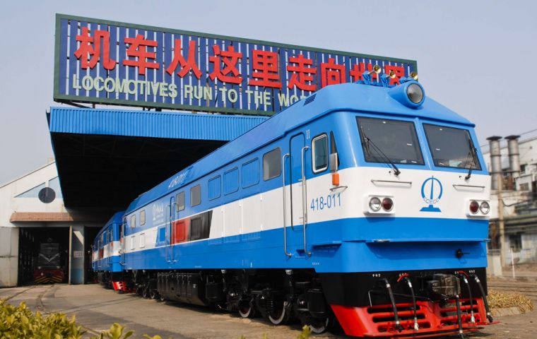 Manufactured by China's CRRC Qishuyan, locomotives are a comprehensive plan to reactivate the rail system by modernizing its aging infrastructure