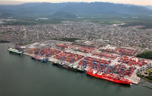 The Port of Santos, near Brazil's main industrial area in Sao Paulo, is Latin America's busiest container port.