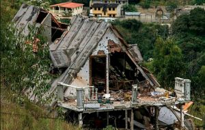 Perez's shelter on the outskirts of Caracas was marked with rocket launchers and more than 120 shots