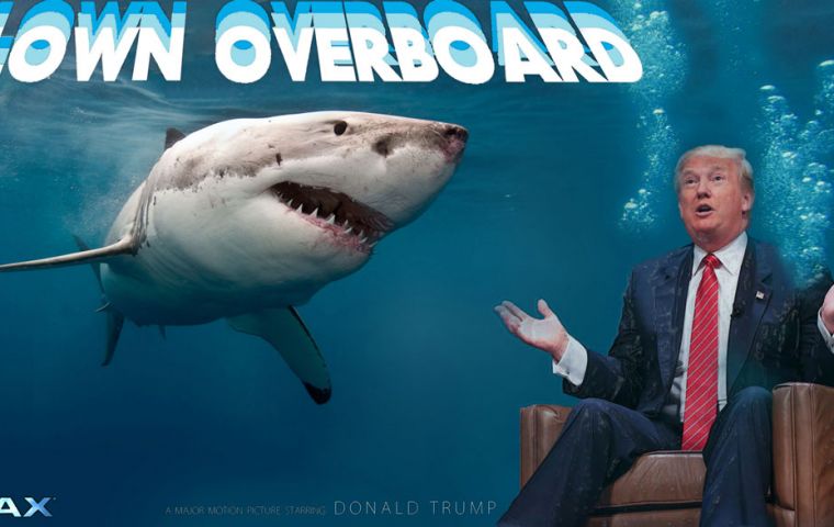 The US president's dislike for the marine animal was revealed last week in an In Touch Weekly interview with adult film actress Stormy Daniels. Image: Democratic Underground