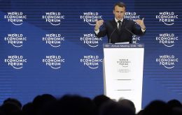 Macron spoke for a full hour, and called for a “global compact” to address the economic forces that have led to rising inequality and a surge in populism. 